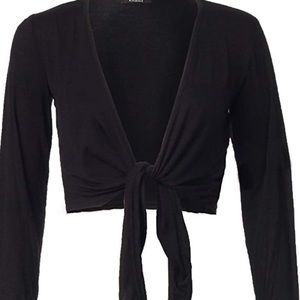 Tie front shrug